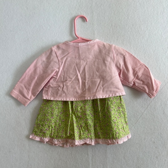 Peter Rabbit Beatrix Potter Infant 2 Piece Floral Dress w/ Cardigan Size 6/9 Mon - Picture 2 of 16